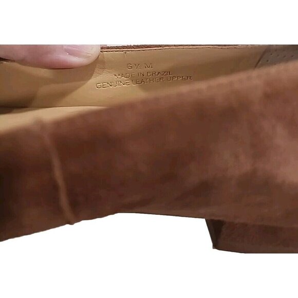 Talbots Leather Suede Edison Flat Shoes Pointed Toe Brown Women's 6.5 - Picture 10 of 10